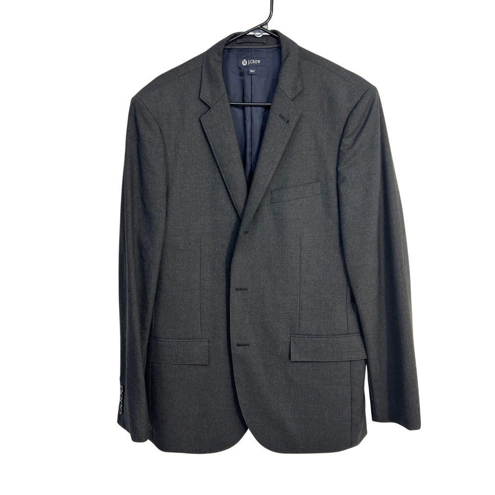 J.Crew Ludlow Loro Piana Italian Wool Suit Jacket 42L Gray Quiet Luxury Classic